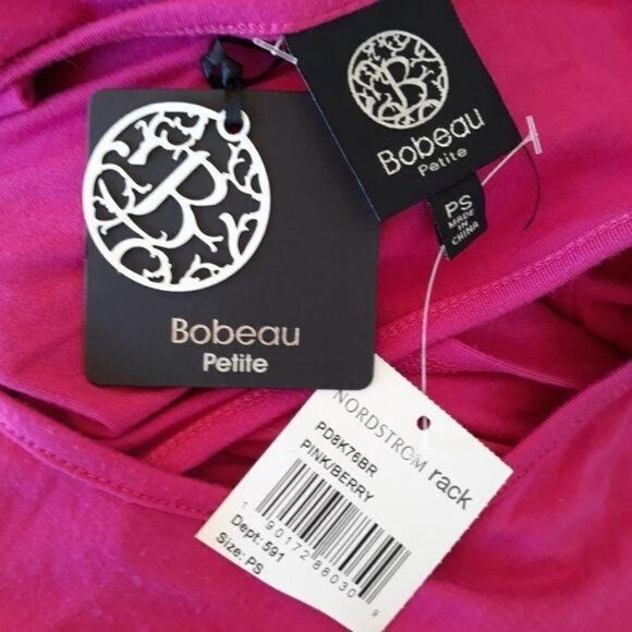 Bobeau Ruched Side Slit Sleeveless Scoop Neck Maxi Dress Barbie Pink Sz S - Picture 3 of 12